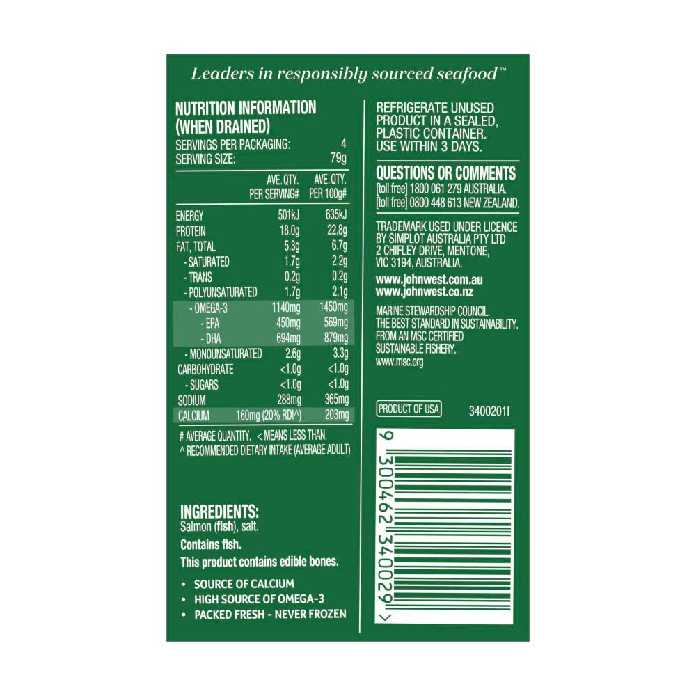 John West Wild Alaskan Red Salmon - 415g