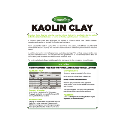 Brunnings Kaolin Clay - 1kg