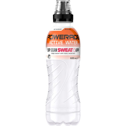 Powerade Active Water Mango Sports Drink Sipper Cap 600mL