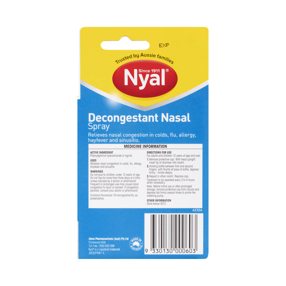 Nyal Decongested Nasal Spray - 15mL