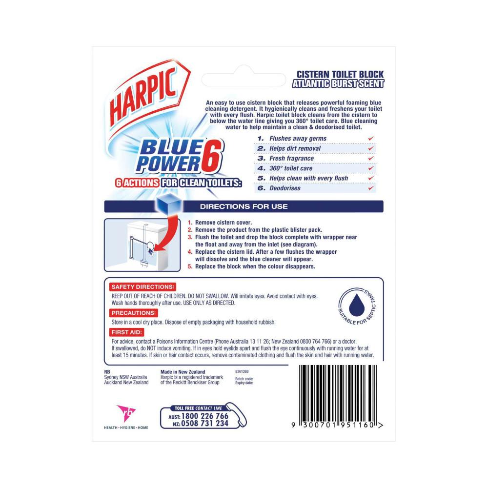 Harpic Foaming Blue Block Toilet eaner 2 Pack - 114g