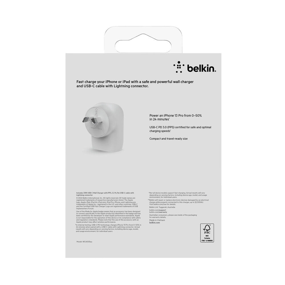 Belkin Boostup 30w USB -c Pd Wall Charger - 1 Pack