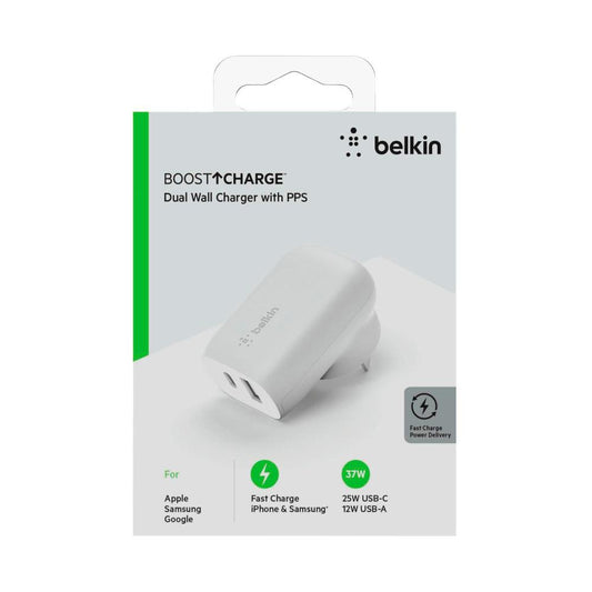 Belkin 42w (pd30w Pps Usb-c & 12w Usb-a) Universal Wall Charger - 1 Pack