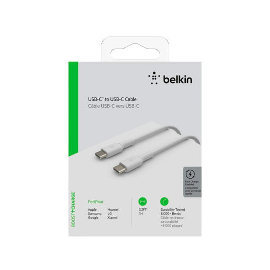 Belkin Boostcharge Usb-c To Usb-c Cable- 1m - White - 1 pack