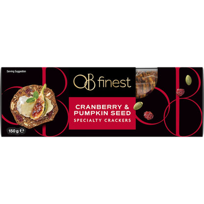 Ob Finest Speciality Crackers Cranberry & Pumpkin Seed 150g