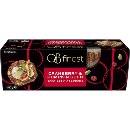 Ob Finest Speciality Crackers Cranberry & Pumpkin Seed 150g