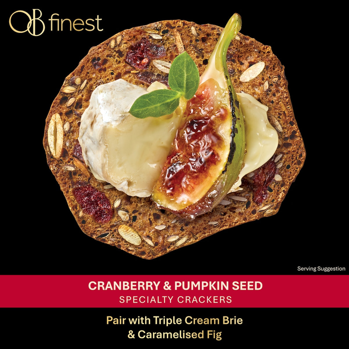 Ob Finest Speciality Crackers Cranberry & Pumpkin Seed 150g