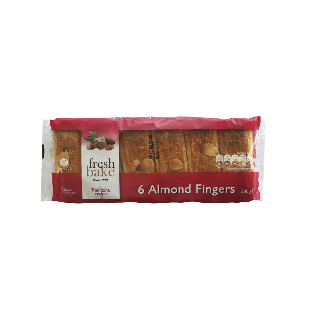 Fresh Bake Almond Fingers 6 Pack - 280g