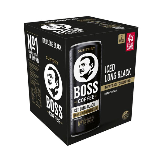 Boss Long Black 4x237ml - 4 pack