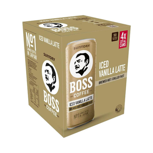 Boss Vanilla Latte 4x237ml - 4 pack