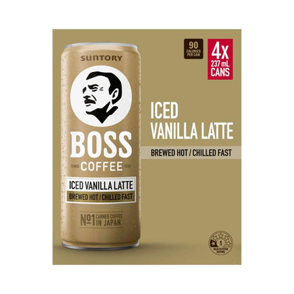 Boss Vanilla Latte 4x237ml - 4 pack