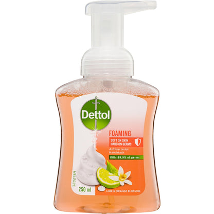 Dettol Antibacterial Foam Hand Wash Pump Lime & Orange Blossom 250ml