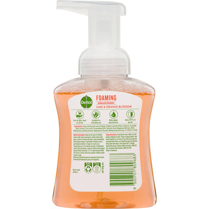 Dettol Antibacterial Foam Hand Wash Pump Lime & Orange Blossom 250ml