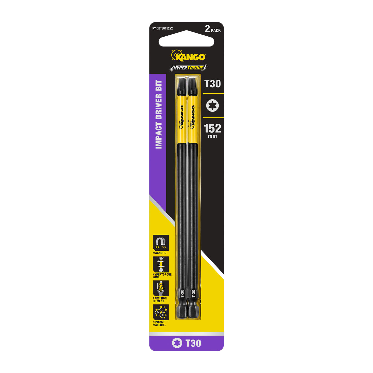 Kango HYPERTORQUE Impact Driver Bits - 152mm TX30 - 2 Pack