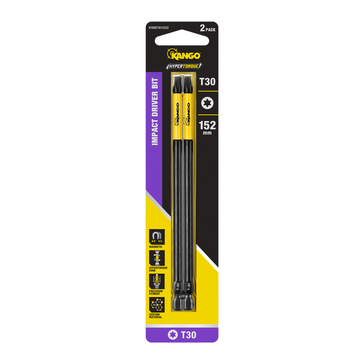 Kango 152mm Tx30 HYPERTORQUE Impact Driver Bit 2 Pack