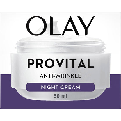 Olay Anti Wrinkle Provital Night Cream For Mature Skin Care 50g