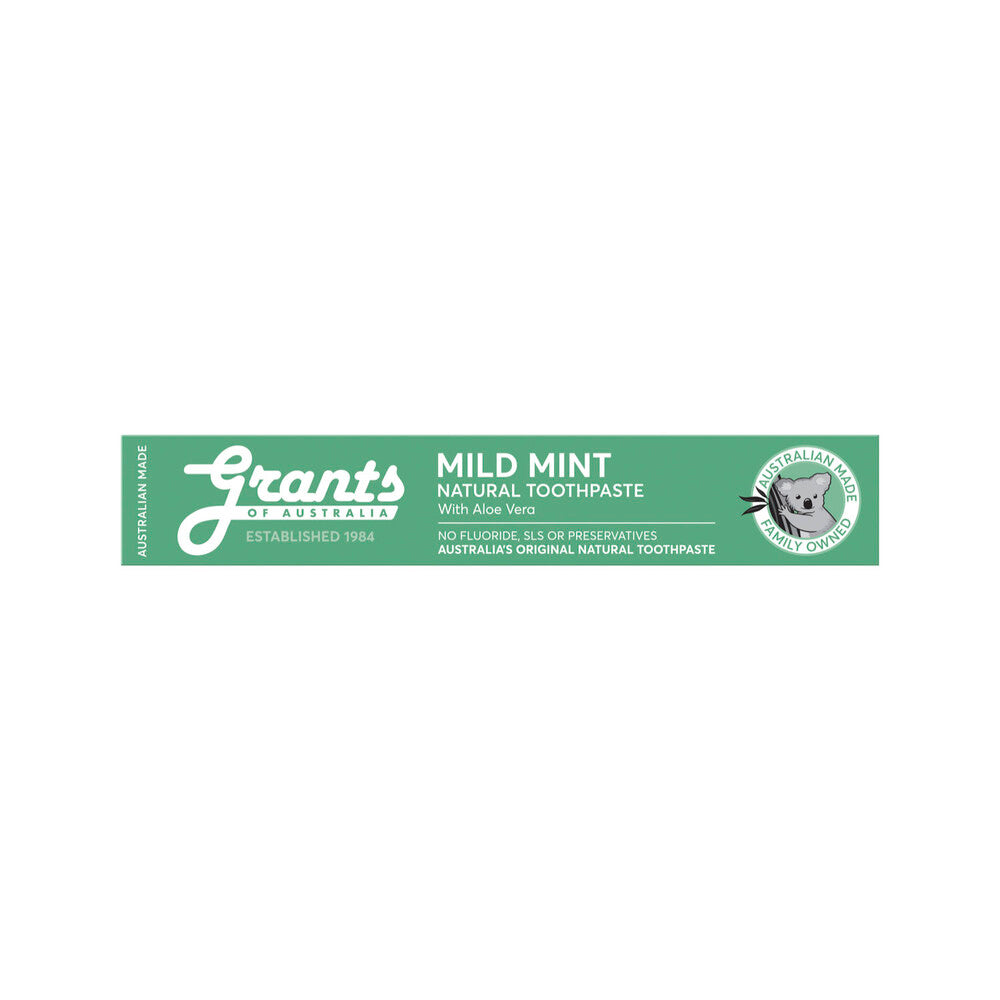 Grants Of Australia Mild Mint With Aloe Vera Natural Toothpaste - 110g