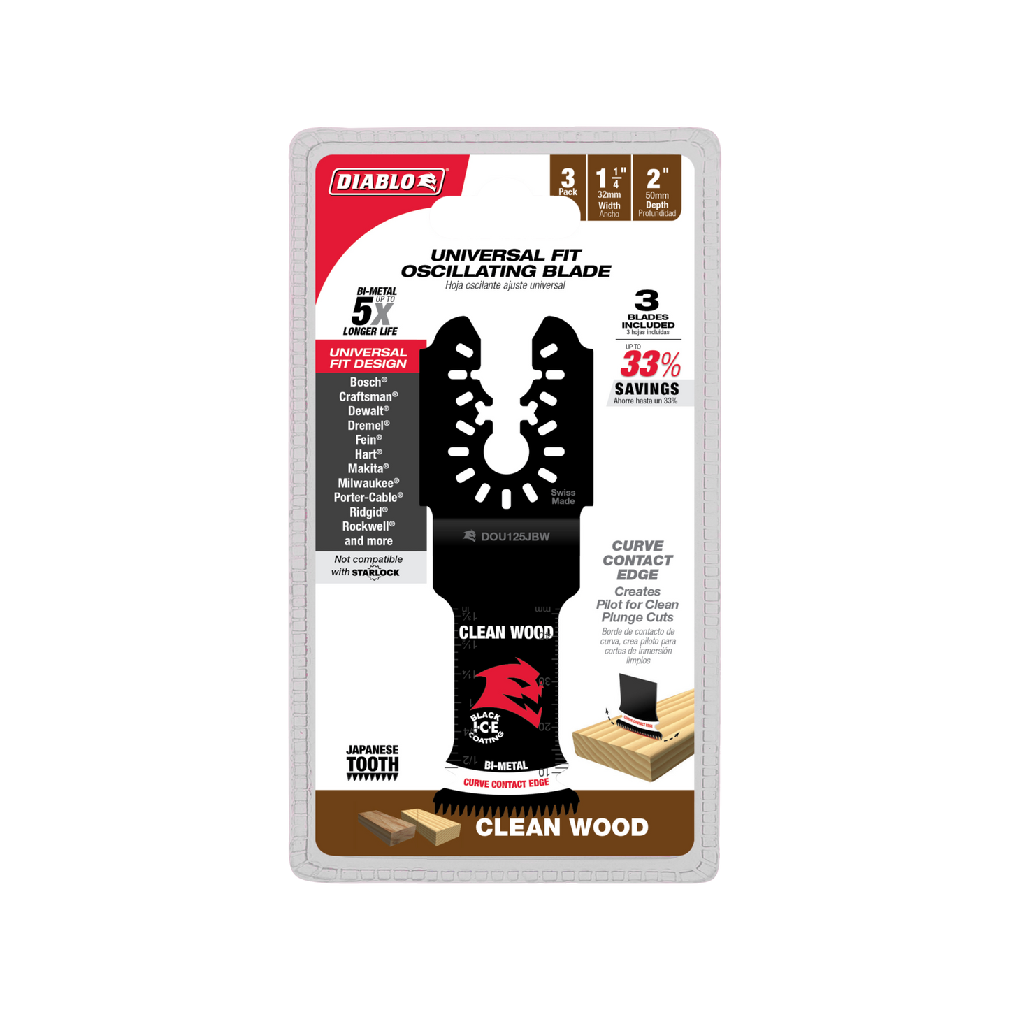 Diablo Bi Metal Multi Tool Blades - 32mm - 3 Pack