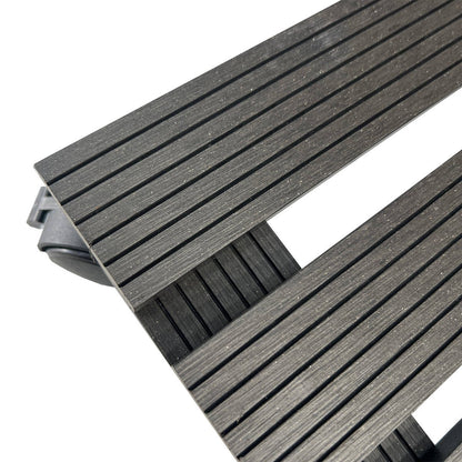Jack Square Pot Trolley - Charcoal - 29cm - Wood-Poly Composite - Durable