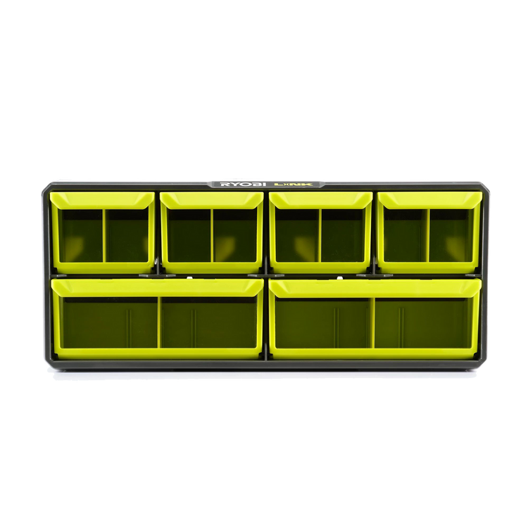 Ryobi Link Small Wall Parts Organiser - 168 x 94 x 394mm - 6 Bins