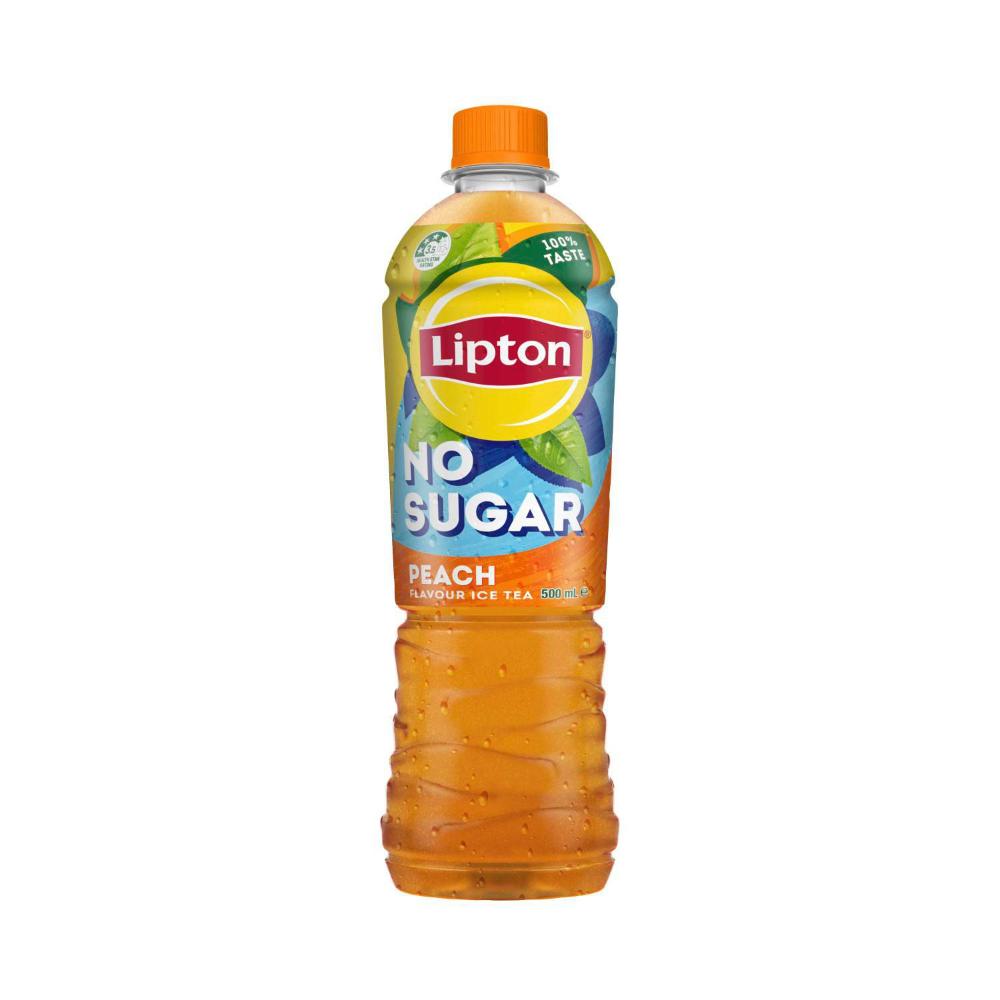 Lipton Ice Tea No Sugar Peach Tea Iced Tea Bottle - 500mL