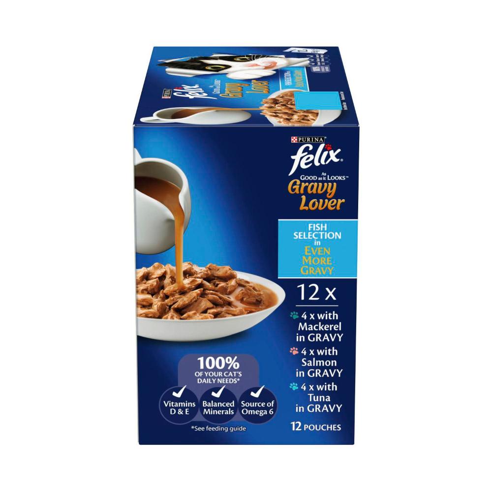Felix Gravy Lovers Fish Selection Cat Food 12x85g - 12 pack