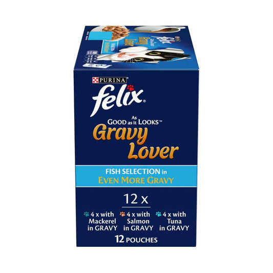 Felix Gravy Lovers Fish Selection Cat Food 12x85g - 12 pack