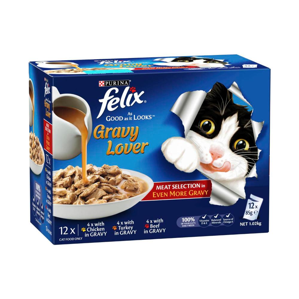 Felix Gravy Lovers Meat Selection Cat Food 12x85g