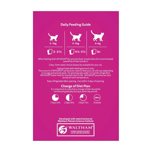 Whiskas Adult 1 + Years Wet Cat Food Chicken Favourites in Jelly 12x85g Pouches - 12 pack