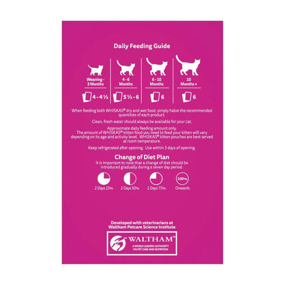 Whiskas Kitten 2-12 Months Wet Cat Food With Mixed Favourites In Jelly 12x85g Pouch - 12 Pack