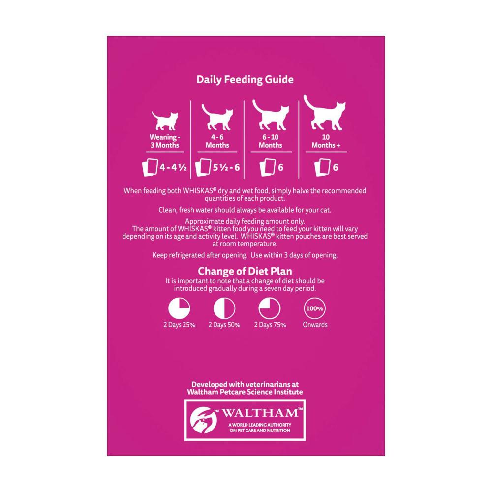 Whiskas Kitten 2-12 Months Wet Cat Food with Mixed Favourites In Jelly 12x85g Pouch - 12 pack