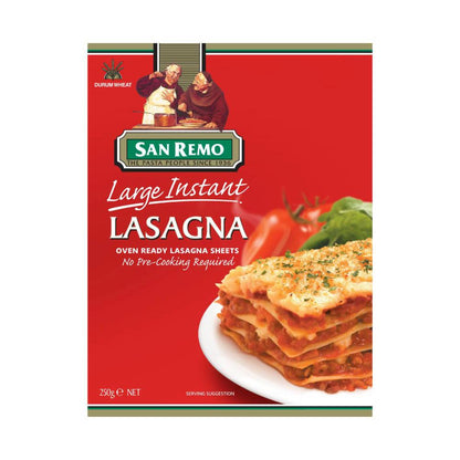 San Remo Large Instant Lasagna Sheets - 250g