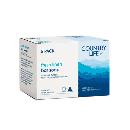 Country Life White Fresh Linen Soap - 5 pack