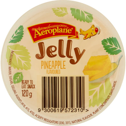 Aeroplane Ready To Eat Jelly Cup Snack Pineapple Flavour 120g