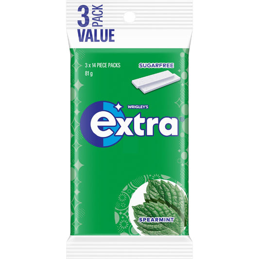 Extra Spearmint Sugar Free Chewing Gum Multipack 81g