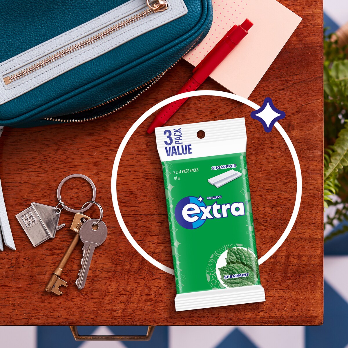 Extra Spearmint Sugar Free Chewing Gum Multipack 81g