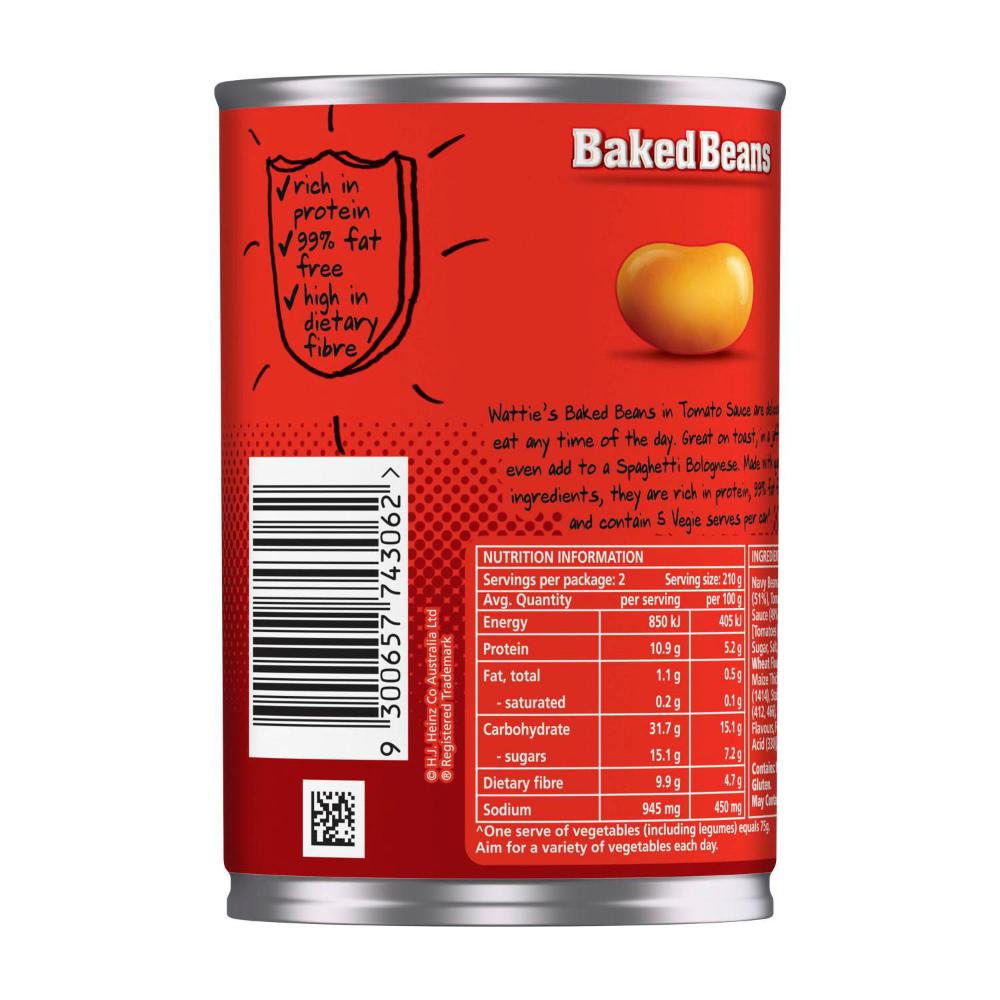 Watties Baked Beans Tomato Sauce - 420g