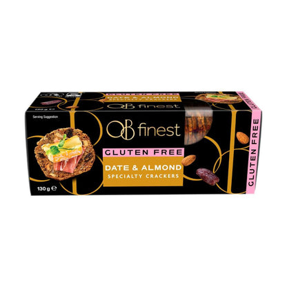 OB Finest Specialty Crackers Date & Almond Gluten Free - 130g