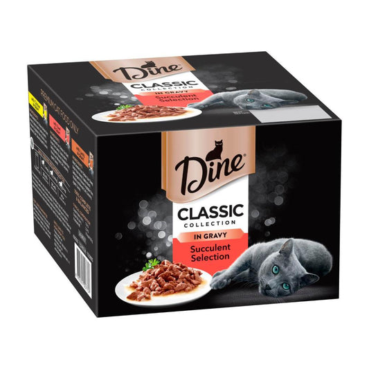 Dine assic Collection Adult Wet Cat Food Succulent Selection In Gravy 24x85g Pouches - 24 Pack