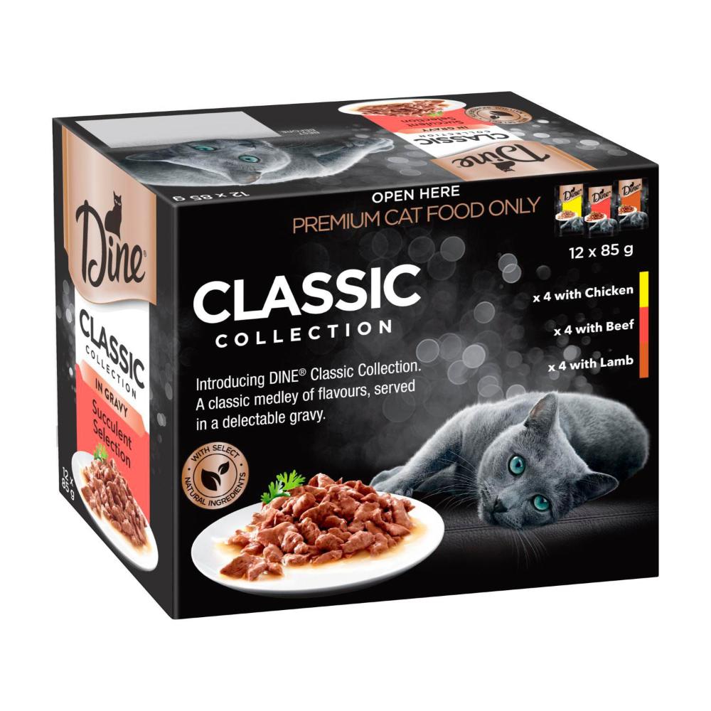 Dine assic Collection Pouch Cat Food Succulent Selection In Jelly 12x85g - 12 pack