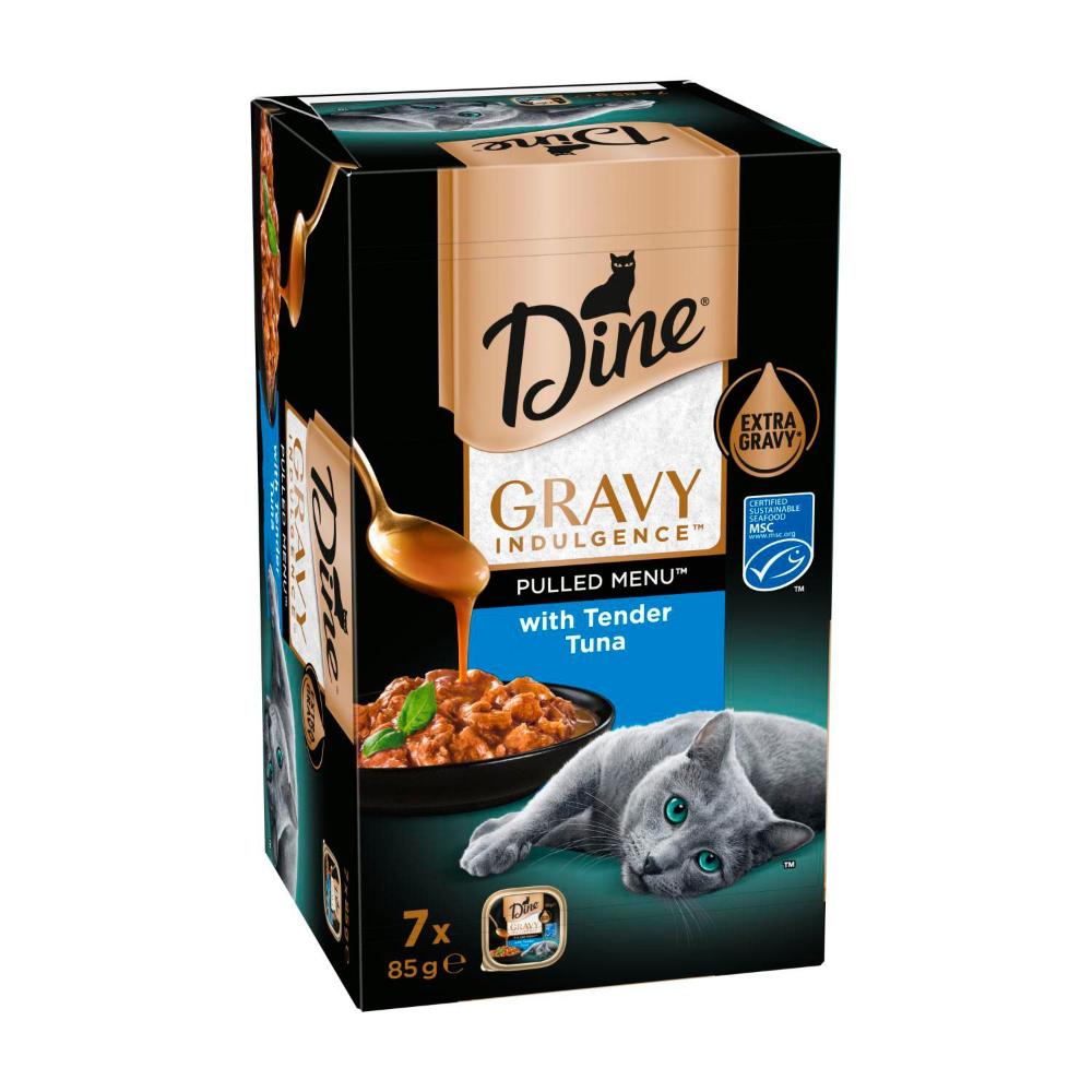 Dine Gravy Indulgence Wet Cat Food Tuna 7x85g Trays - 7 pack