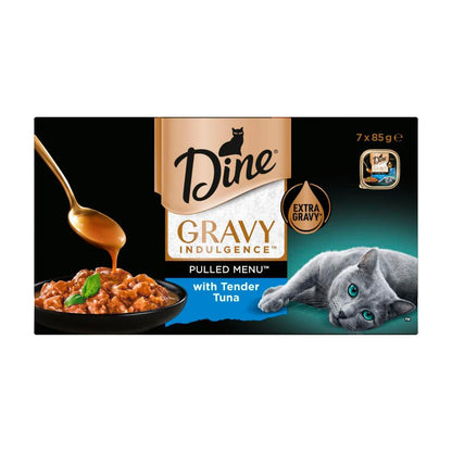 Dine Gravy Indulgence Wet Cat Food Tuna 7x85g Trays - 7 pack