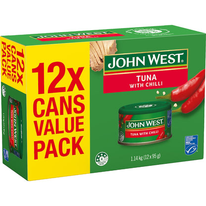 John West Tuna With Chilli Value 95g X 12 Pack