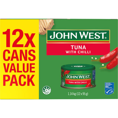John West Tuna With Chilli Value 95g X 12 Pack