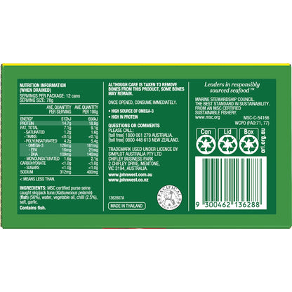 John West Tuna With Chilli Value 95g X 12 Pack