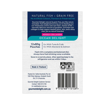Gourmet Delight Multipack Ocean Delights Cat Food 12x80g - 12 pack