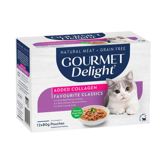 Gourmet Delight Multipack Favourites Cat Food 12x80g - 12 pack