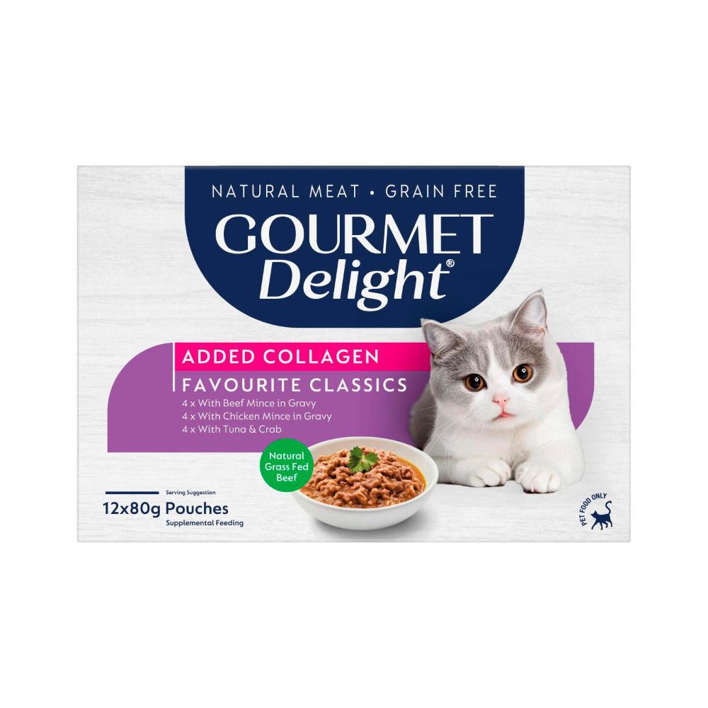 Gourmet Delight Multipack Favourites Cat Food 12x80g - 12 pack