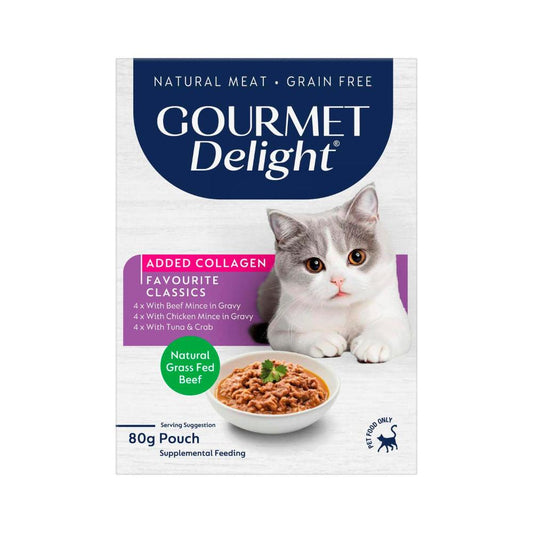 Gourmet Delight Multipack Favourites Cat Food 12x80g - 12 pack