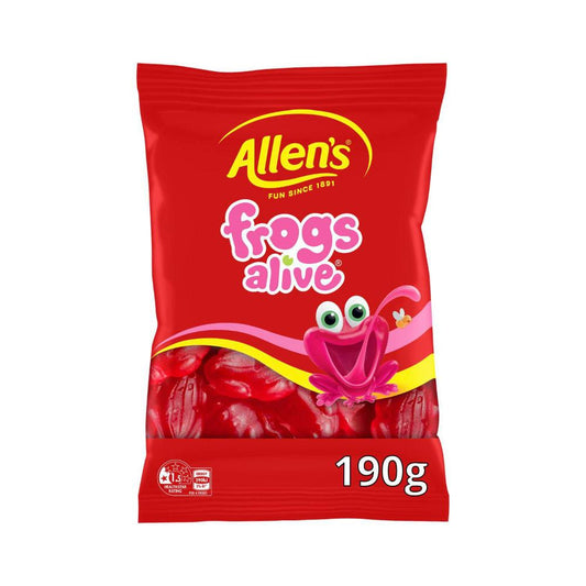 Allen's Lollies Red Frogs Alive Bag - 190g